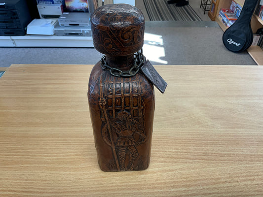 Leather Don Quixote Cognac Bottle