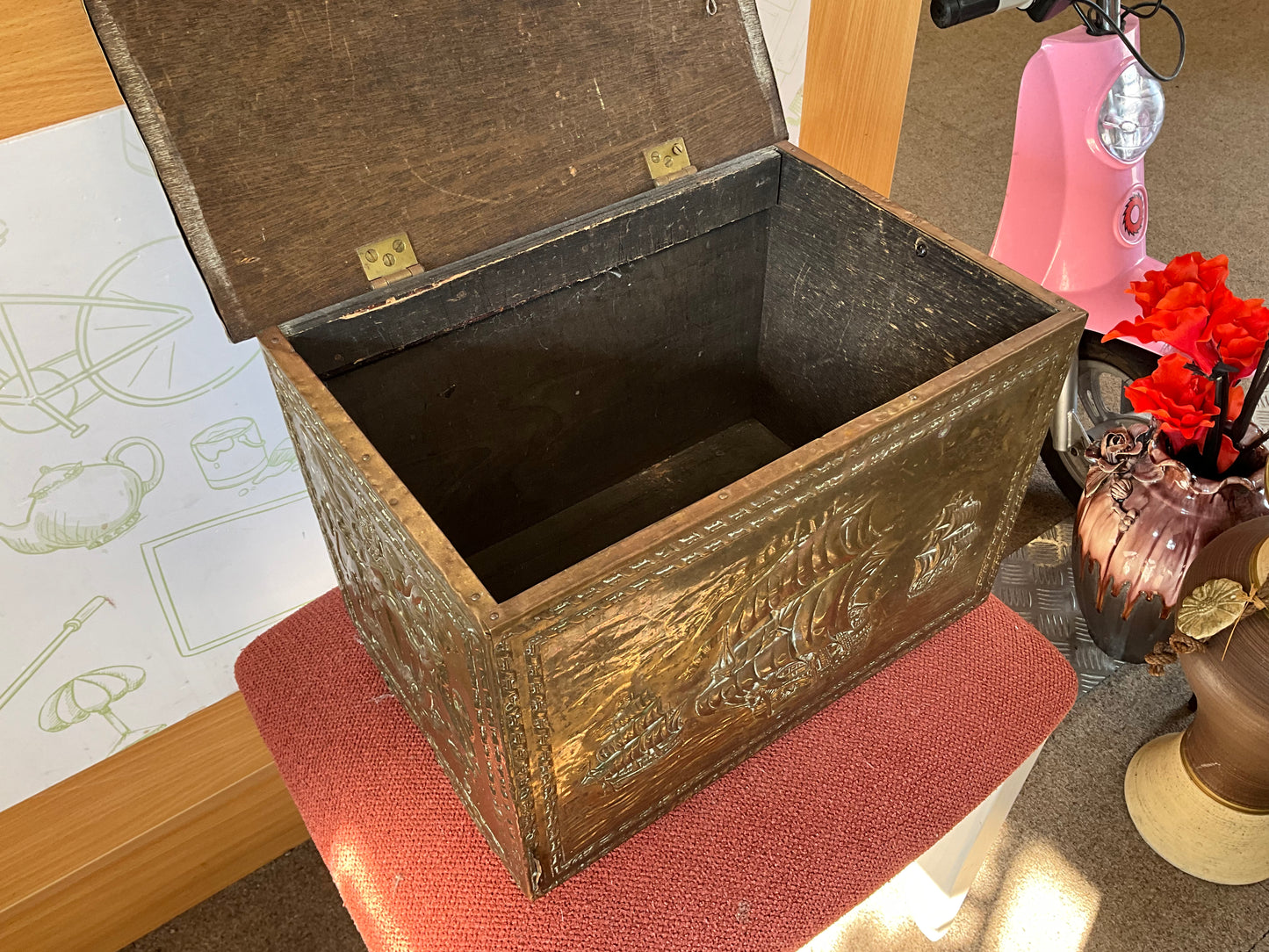 Brass Covered Chest