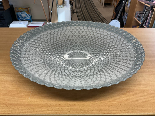 Large Silvered Glass Bowl